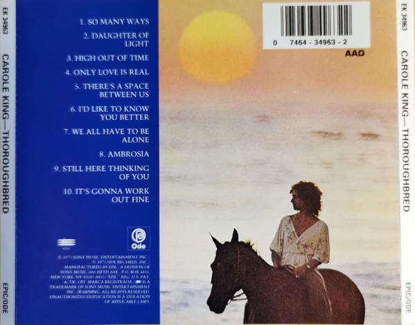 Carole King - Thoroughbred CD Import
