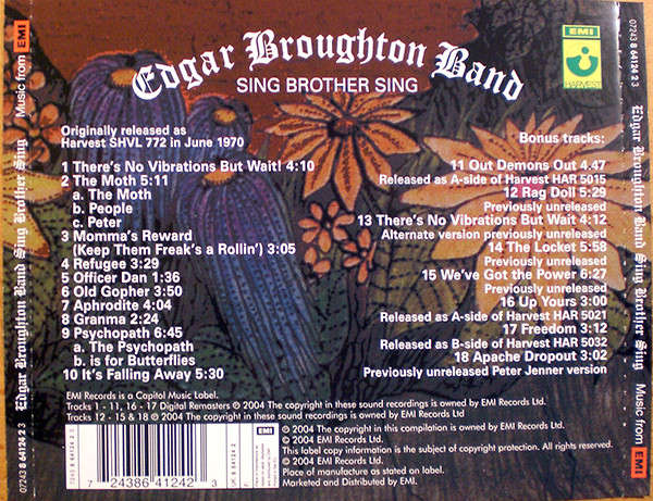 Edgar Broughton Band - Sing Brother Sing CD Import