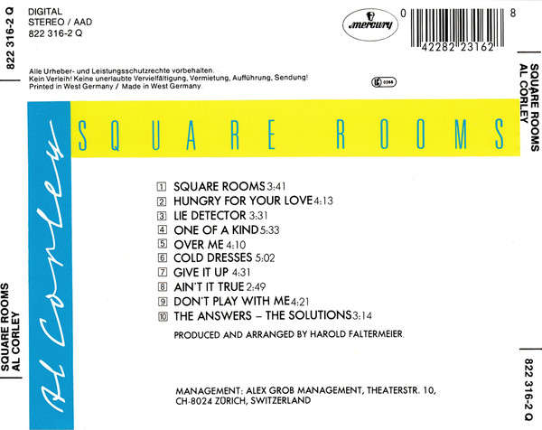 Al Corley - Square Rooms CD Import