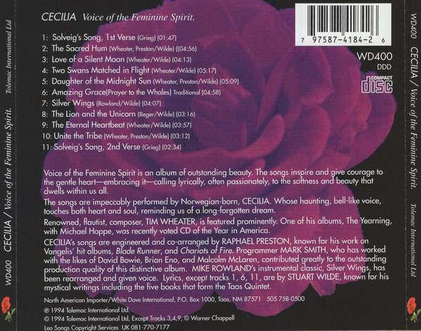 Cecilia - Voice of the Feminine Spirit CD Import