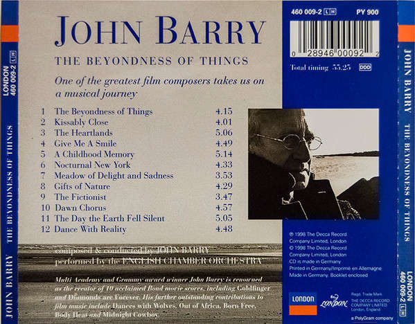 John Barry - The Beyondness of Things CD Import
