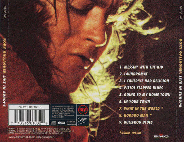 Rory Gallagher - Live In Europe CD Import