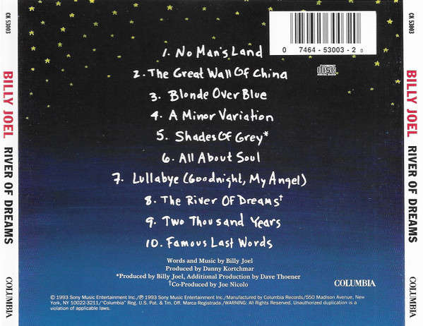 Billy Joel - River of Dreams CD Import