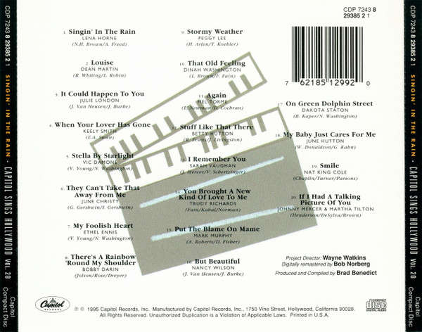 Various - Singin' In the Rain: Capitol Sings Hollywood CD Import