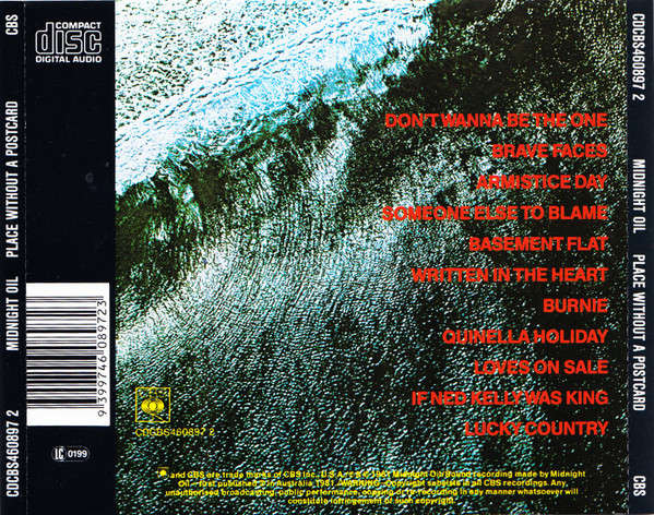 Midnight Oil - Place Without a Postcard CD Import