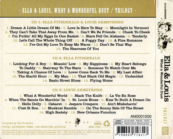Ella Fitzgerald, Louis Armstrong - Ella & Louis - What a Wonderful Duet/Trilogy 3x CD Import