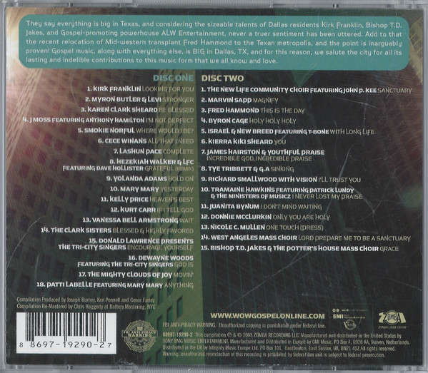 Various - Wow Gospel 2008 Double CD Import