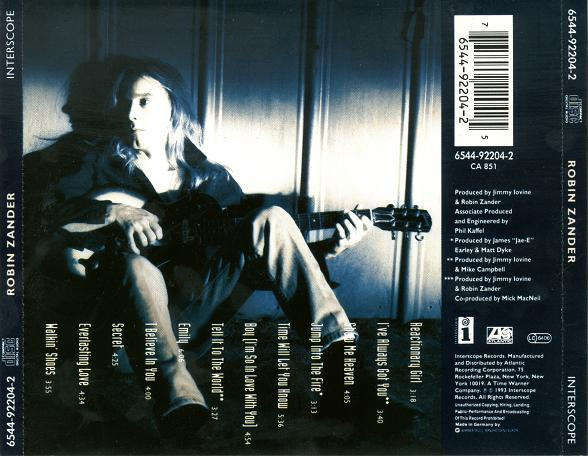 Robin Zander - Robin Zander CD Import