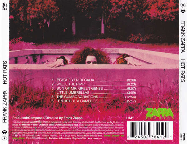 Frank Zappa - Hot Rats CD Import
