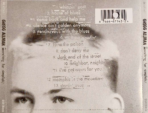 Gregg Allman - Searching For Simplicity CD Import