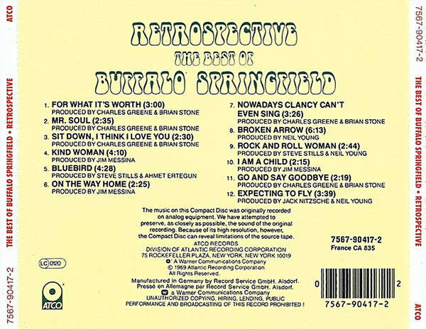 Buffalo Springfield - Retrospective - Best of CD Import