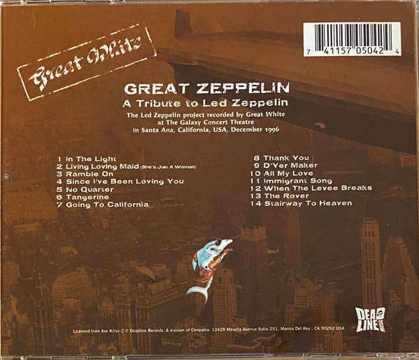 Great White - Great Zeppelin - Tribute To Led Zeppelin CD Import
