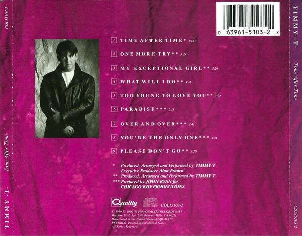Timmy -T - Time After Time CD Import
