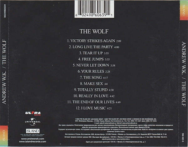 Andrew W.K. - The Wolf CD Import