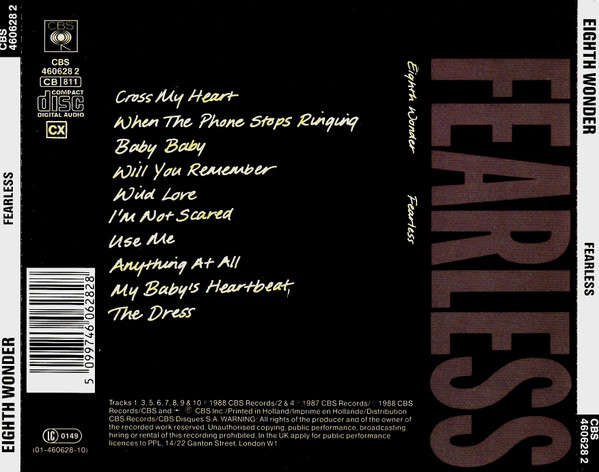 Eighth Wonder - Fearless CD Import