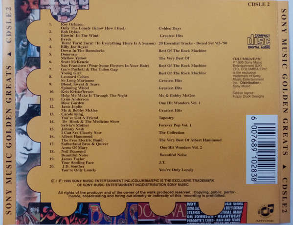 Various - Sony Music Golden Greats CD