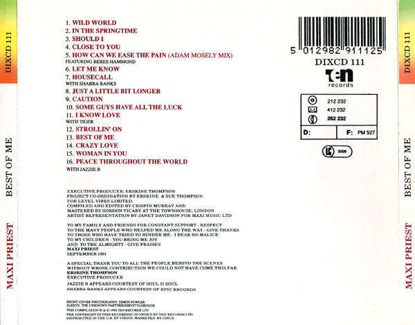 Maxi Priest - Best of Me CD Import