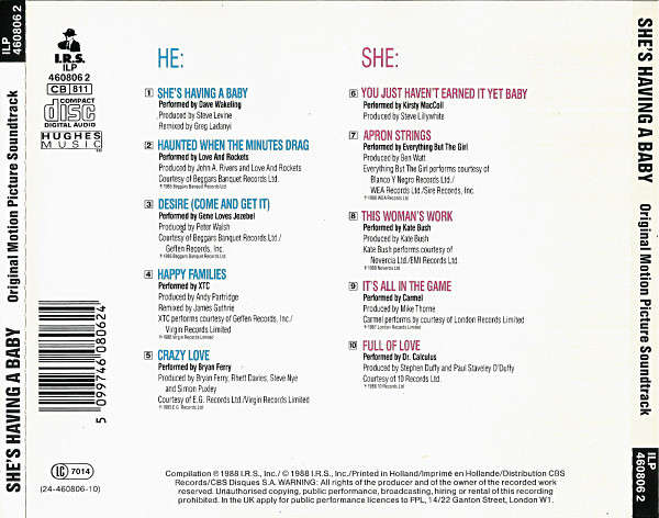 Soundtrack - She's Having a Baby CD Import