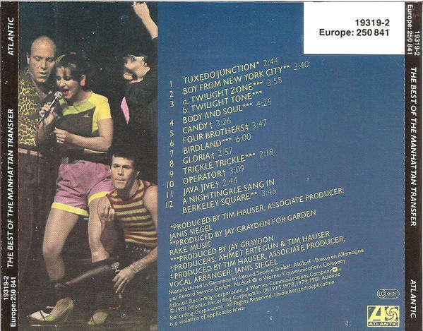 Manhattan Transfer - Best of CD Import