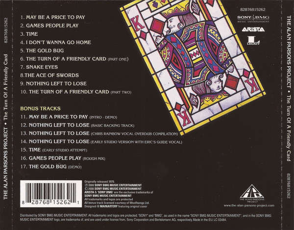 Alan Parsons Project - The Turn of a Friendly Card CD Import (Bonus Tracks)