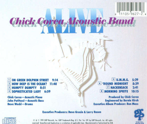 Chick Corea Akoustic Band - Alive CD Import