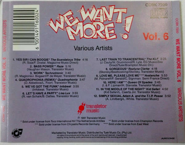 Various - We Want More! Volume 6 CD Rare
