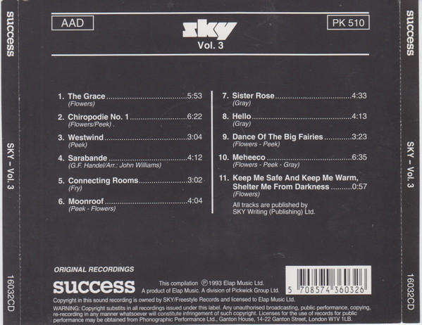 Sky - Vol. 3 CD Import