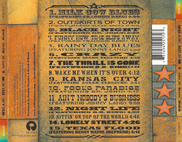 Willie Nelson - Milk Cow Blues CD Import
