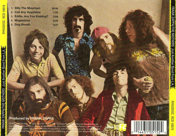 Frank Zappa & Mothers - Just Another Band From L.A. CD Import