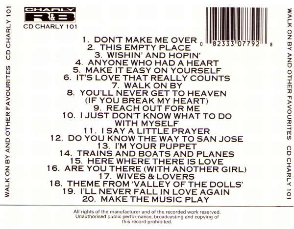 Dionne Warwick - Walk On By & Other Favourites CD Import