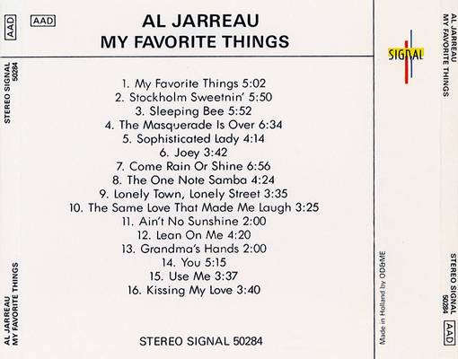 Al Jarreau - My Favorite Things CD Import
