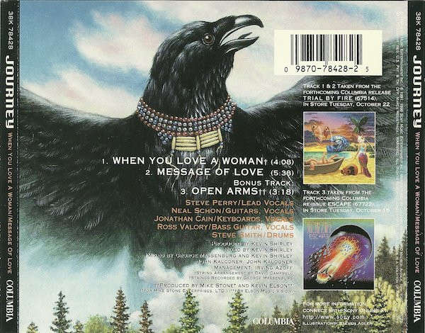 Journey - When You Love a Woman / Message Of Love / Open Arms CD Maxi Single Import