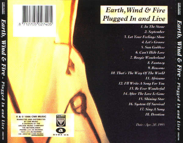 Earth, Wind & Fire - Plugged In & Live CD Import