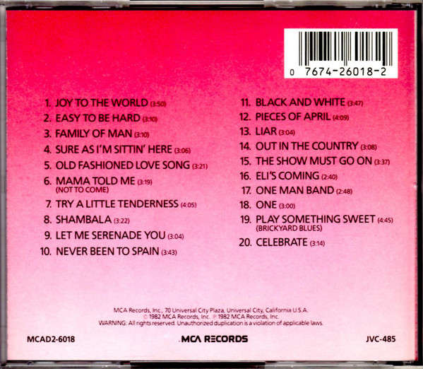 Three Dog Night - Best of CD Import