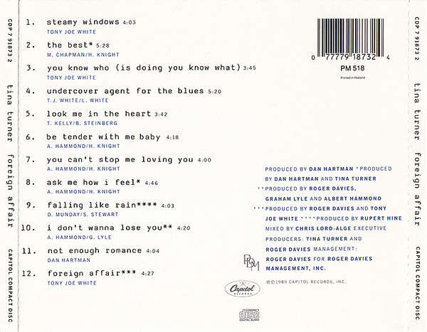 Tina Turner - Foreign Affair CD Import