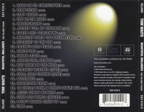 Tom Waits  Beautiful Maladies - The Island Years CD Import