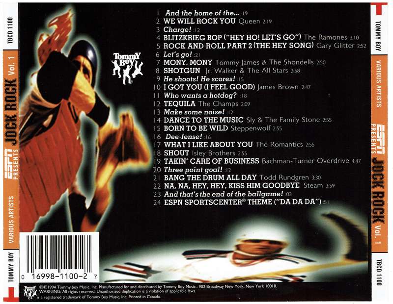 Various - ESPN Presents Jock Rock Volume 1 CD Import