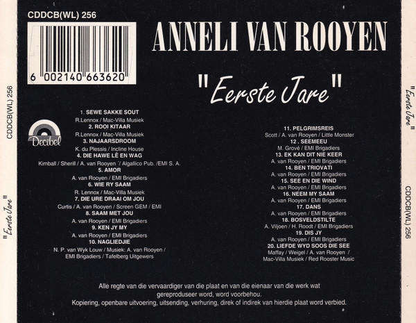 Anneli van Rooyen - Eerste Jare CD