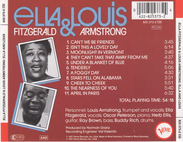 Ella Fitzgerald & Louis Armstrong - Ella & Louis CD Import