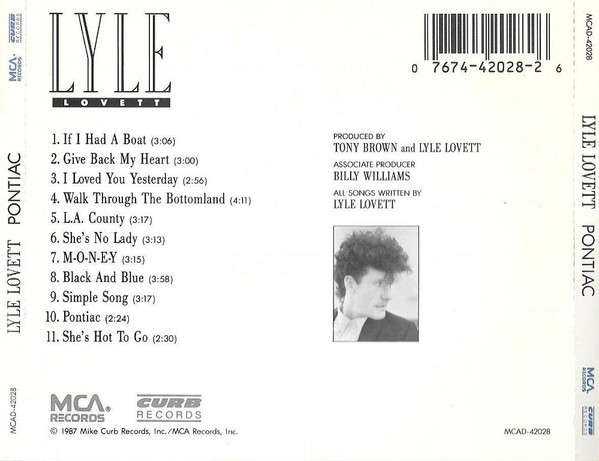 Lyle Lovett - Pontiac CD Import