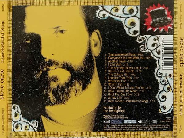 Steve Earle - Transcendental Blues CD Import