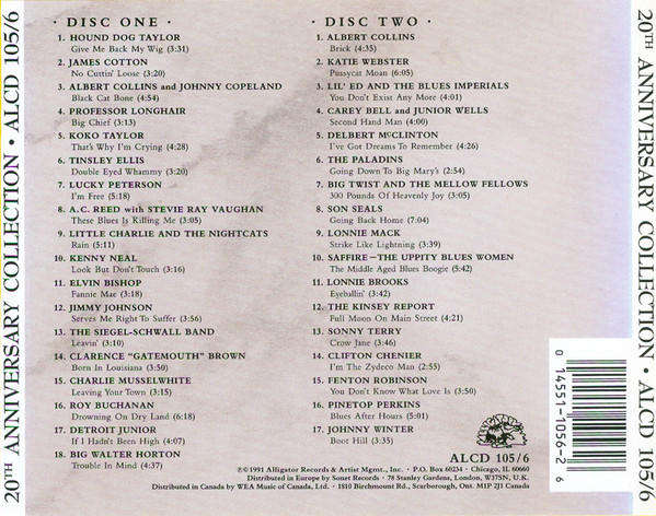 Various - Alligator Records 20th Anniversary Collection Double CD Import