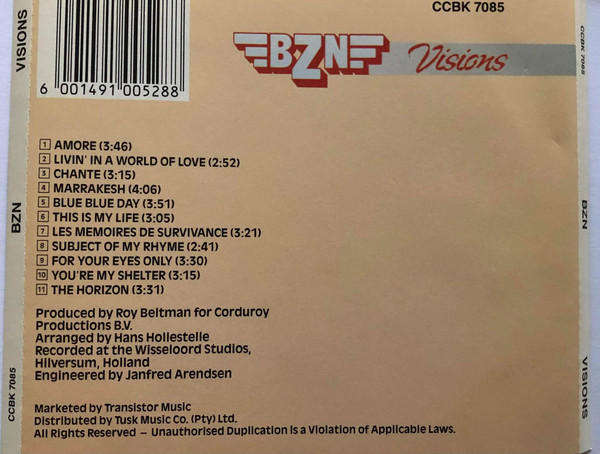 BZN - Visions CD