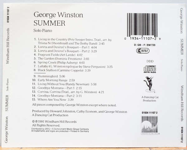 George Winston - Summer - Solo Piano CD Import