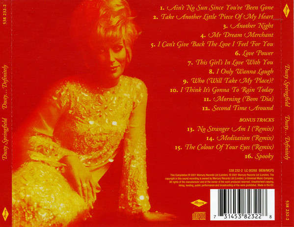 Dusty Springfield  Dusty... Definitely CD Import
