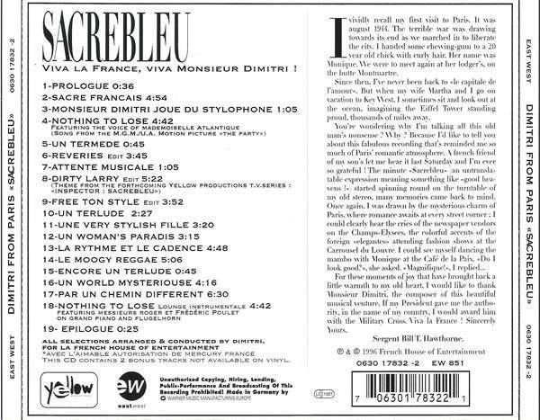 Dimitri From Paris - Sacrebleu CD Import