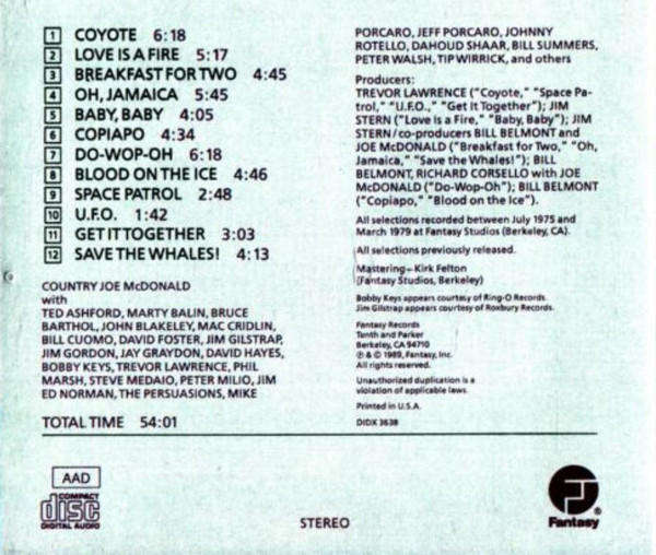 Country Joe McDonald - Classics CD Import