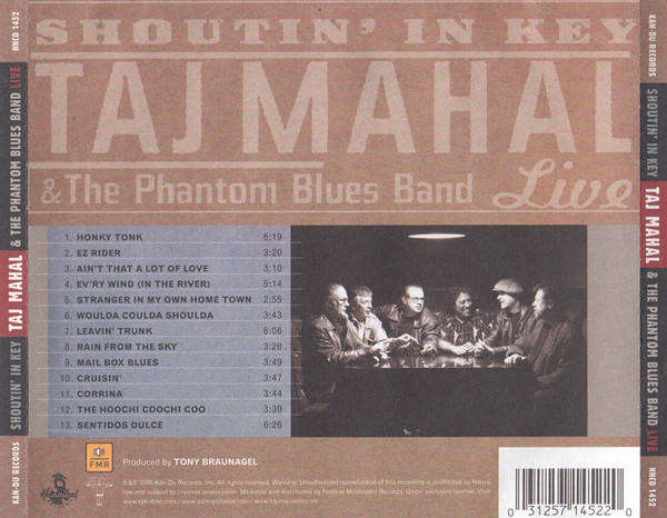 Taj Mahal & Phantom Blues Band  Shoutin' In Key (Live) CD Import