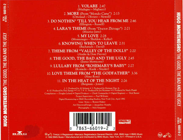 Hugo Montenegro - The Good, the Bad & the Ugly CD Import