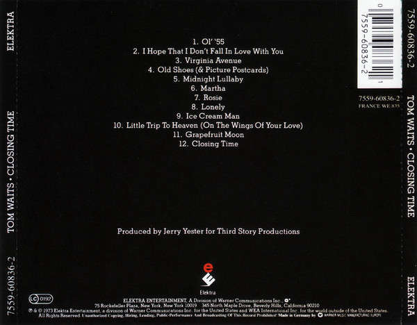 Tom Waits - Closing Time CD Import